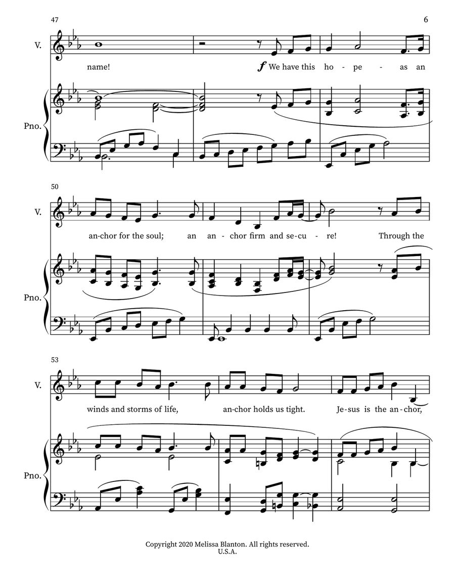 Jesus is the Anchor of My Soul Voice scores gallery preview page 6
