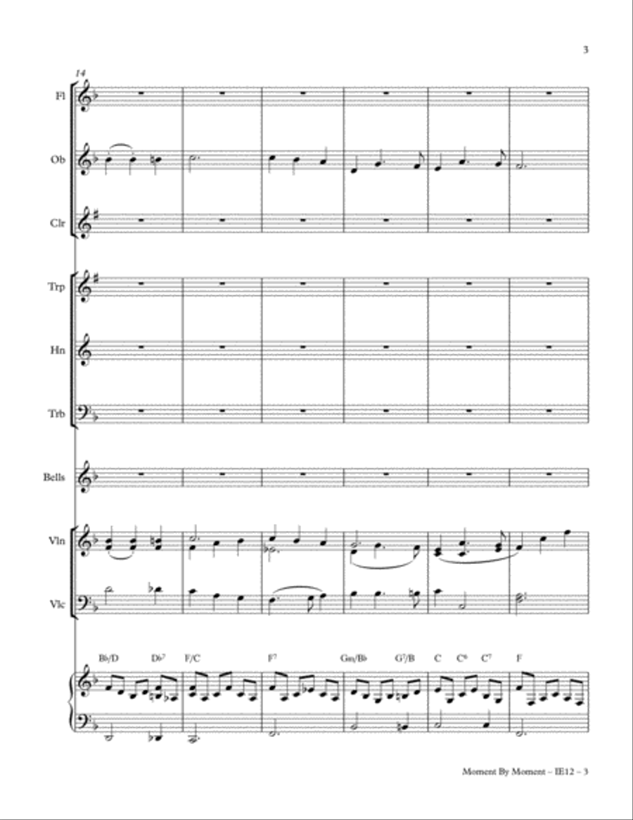 Moment By Moment (Version 1) Full Orchestra scores gallery preview page 3