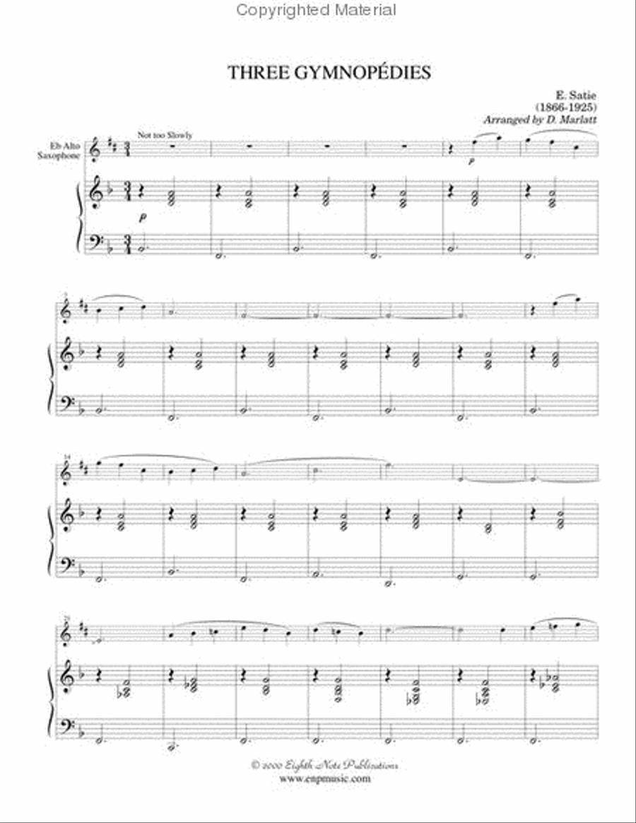 Three Gymnopedies Three Gymnopedies Small Ensemble scores gallery preview page 2