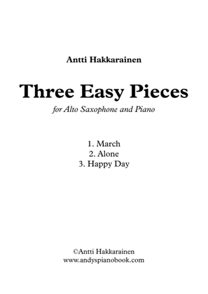 Book cover for Three Easy Pieces for Alto Saxophone and Piano