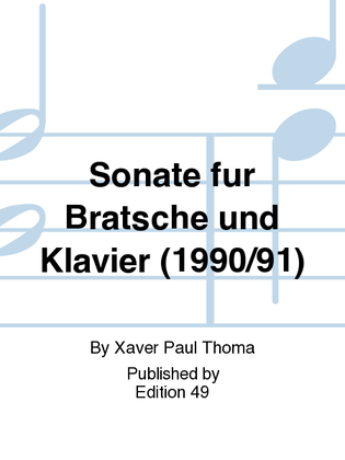 Book cover for Sonate fur Bratsche und Klavier (1990/91)