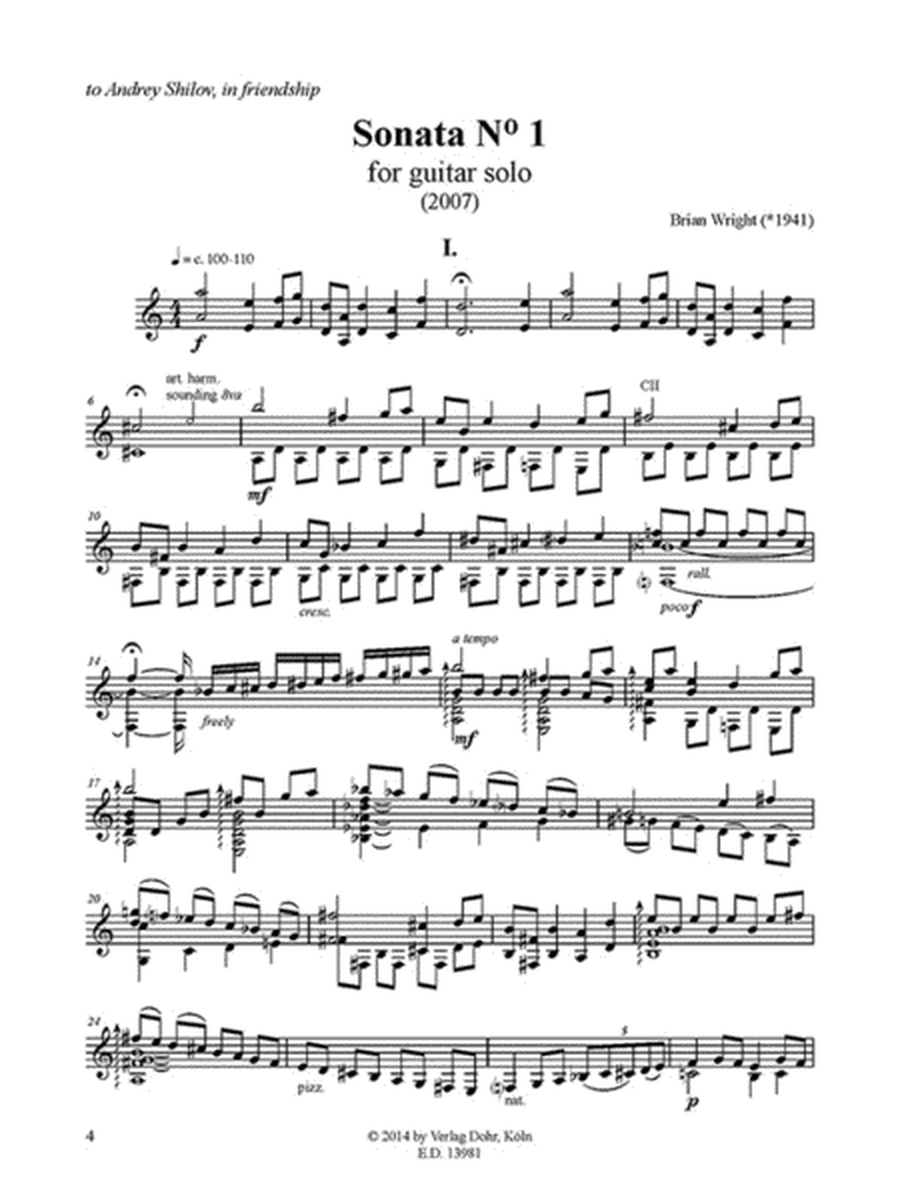Sonata für Gitarre solo Nr. 1 (2007)