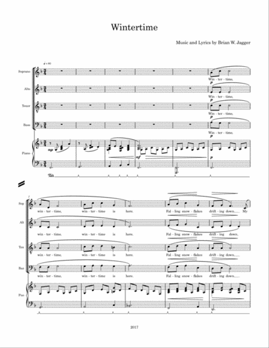 Wintertime Wintertime 4-Part scores gallery preview page 2