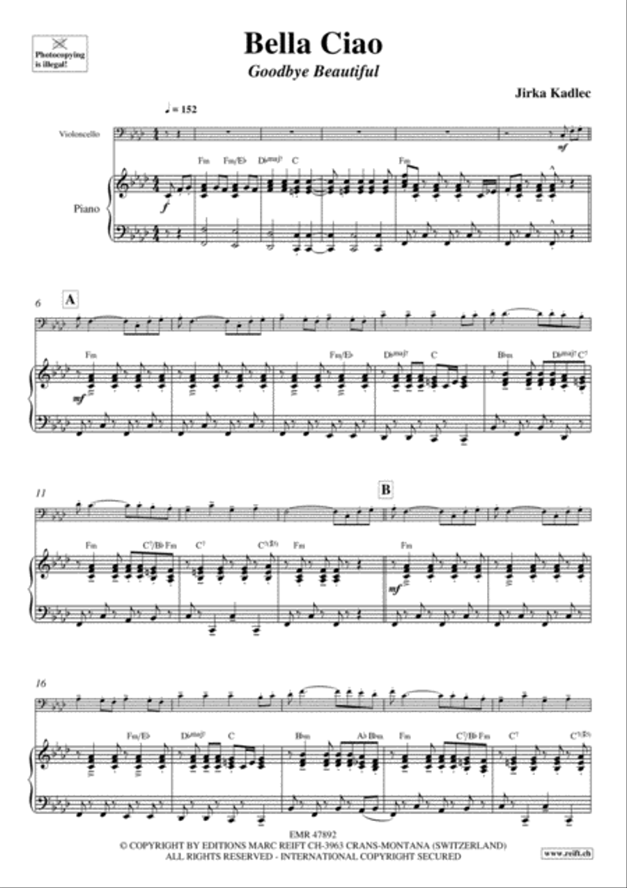Bella Ciao Piano Accompaniment scores gallery preview page 4