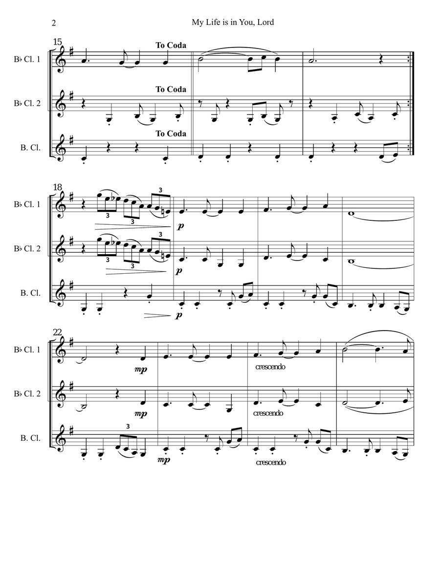 My Life Is In You Lord Woodwind Trio scores gallery preview page 3