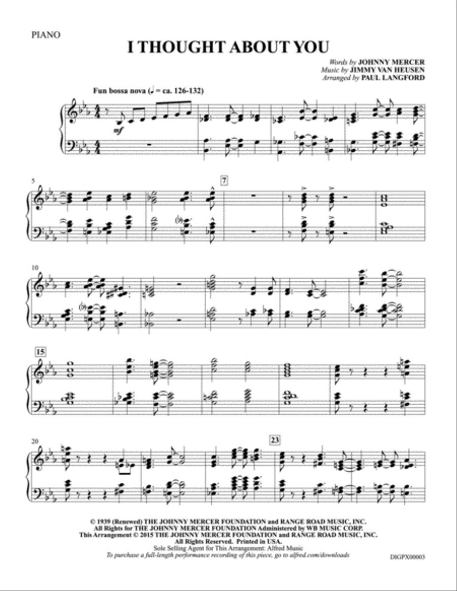 I Thought About You: Piano Piano Method scores gallery preview page 1