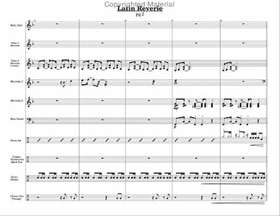 Latin Reverie Latin Reverie Percussion Ensemble scores gallery preview page 3