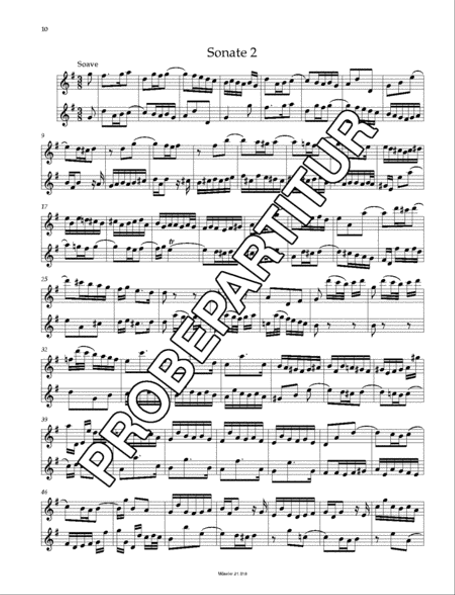 6 Duette/Sonaten op. 2 TWV 40:101-106 Flute scores gallery preview page 11