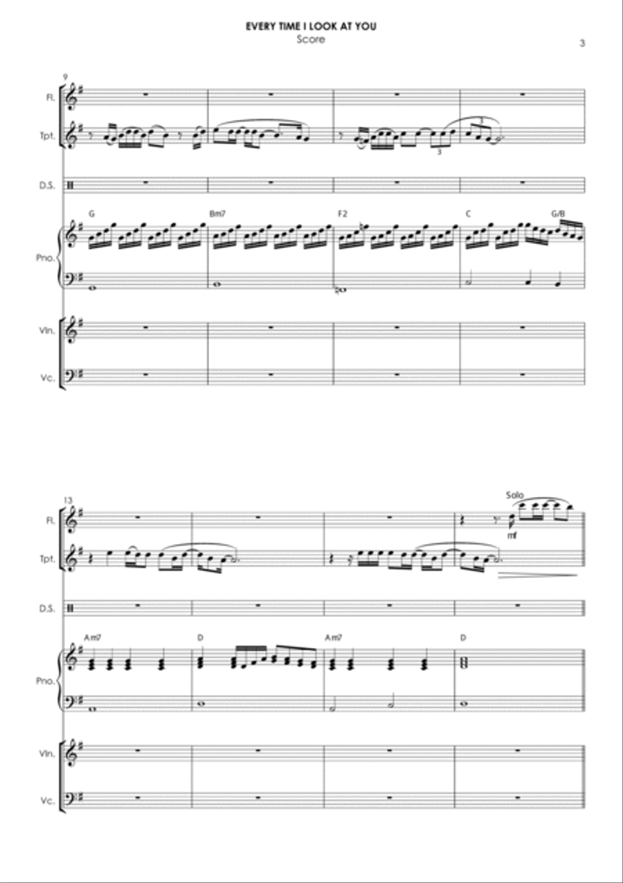Everytime I Look At You Small Ensemble scores gallery preview page 3