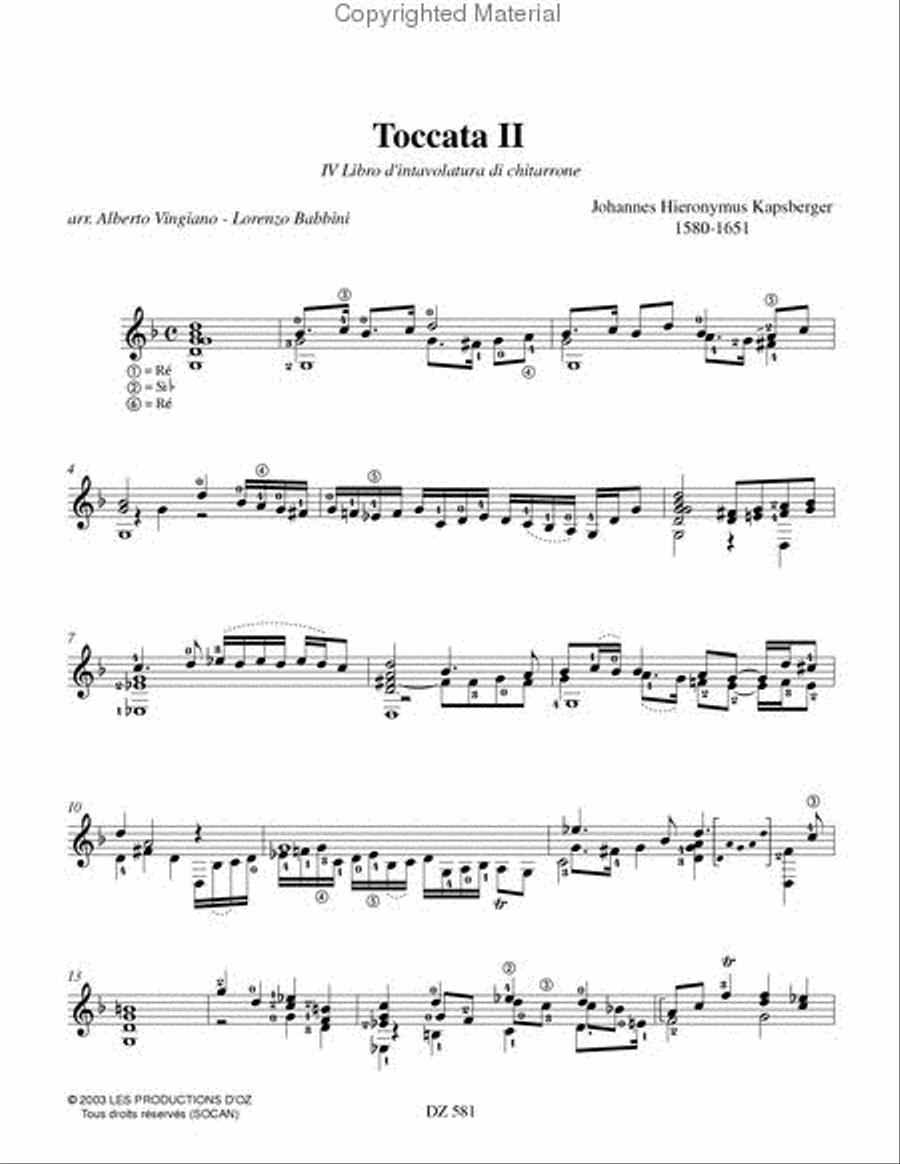 Pièces pour théorbe Classical Guitar scores gallery preview page 2