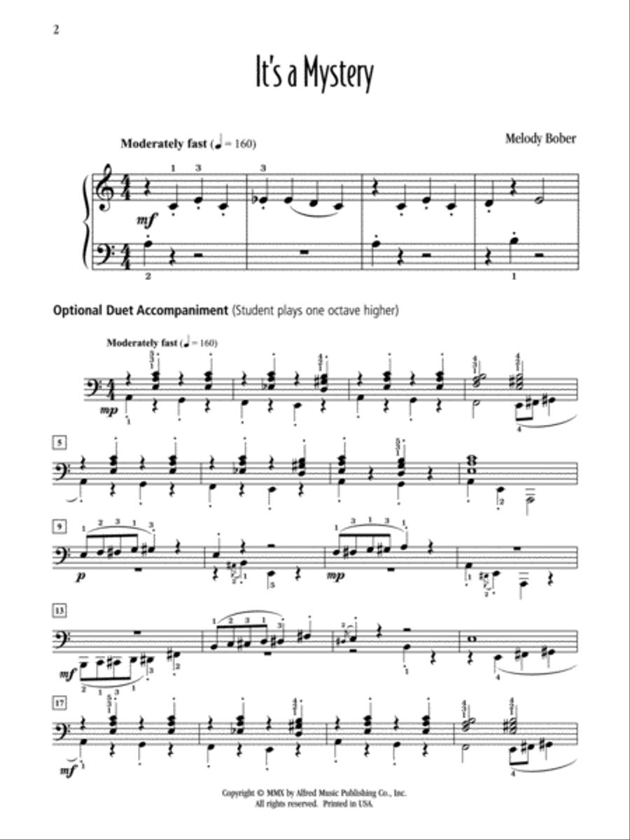 It's a Mystery Easy Piano scores gallery preview page 2