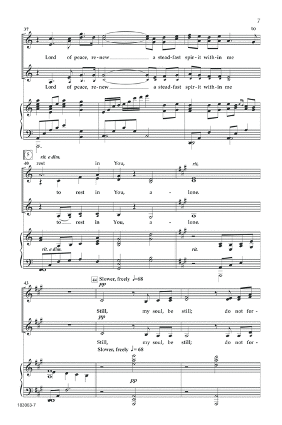 Still, My Soul, Be Still SSAA scores gallery preview page 6
