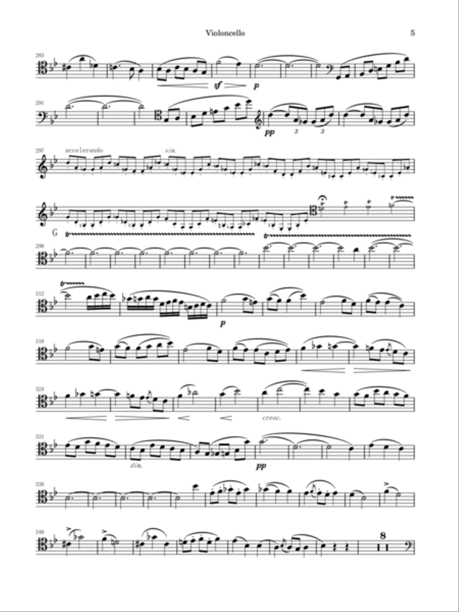 Saint-Saëns Cello Concerto No.1, Op.33 - For Cello Solo Original Cello Solo scores gallery preview page 5