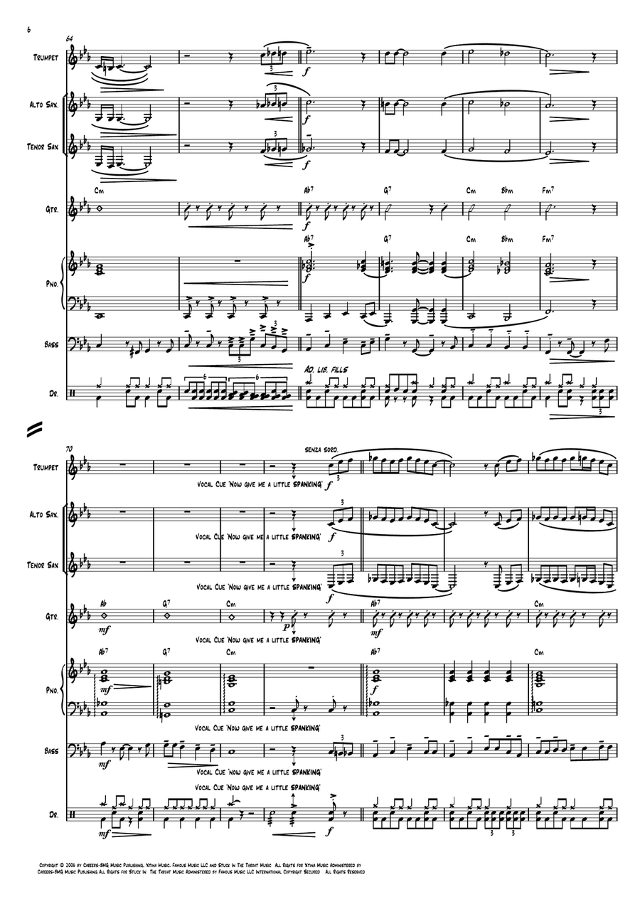 Nasty Naughty Boy Jazz Ensemble scores gallery preview page 6