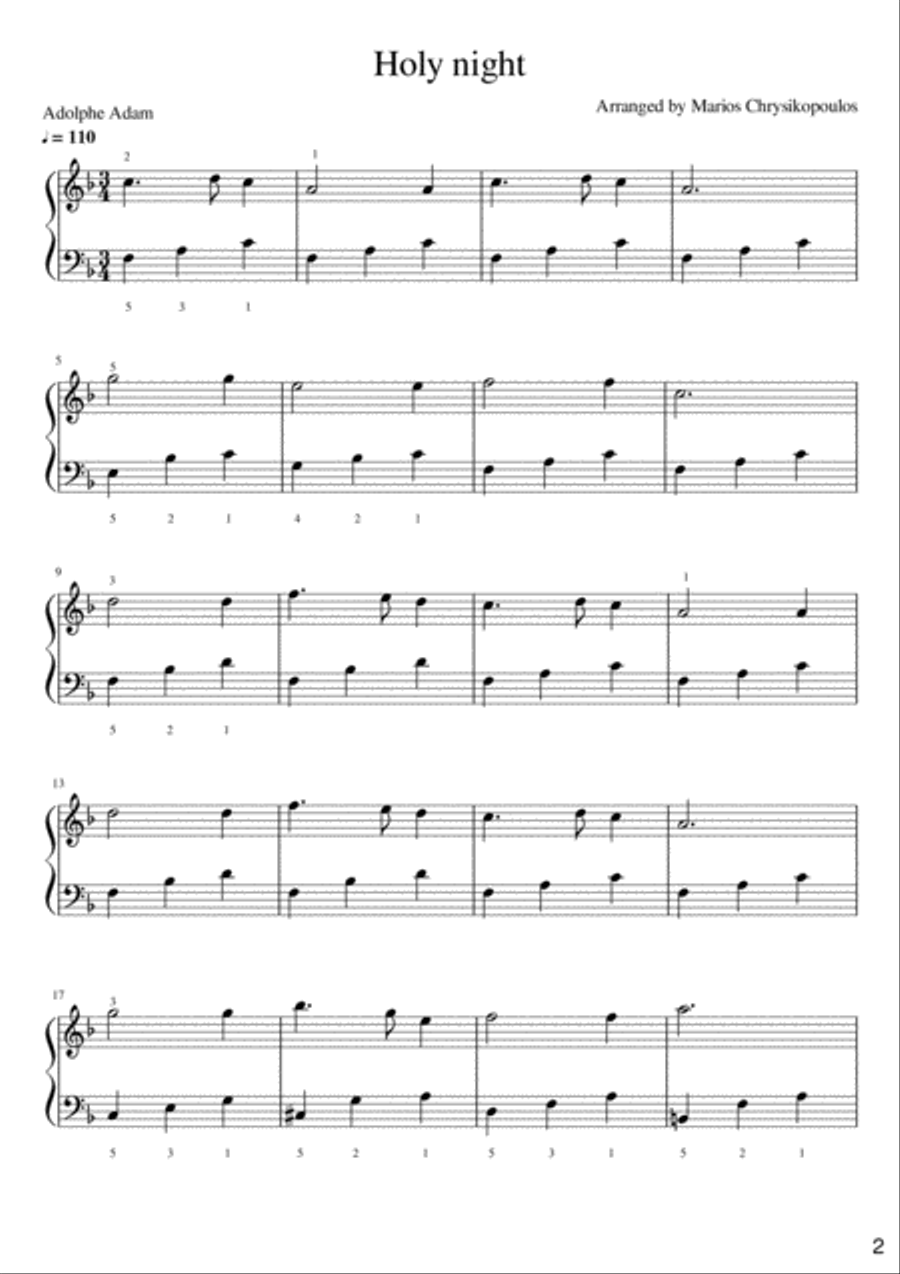 Easy Piano Christmas Songs Easy Piano scores gallery preview page 3
