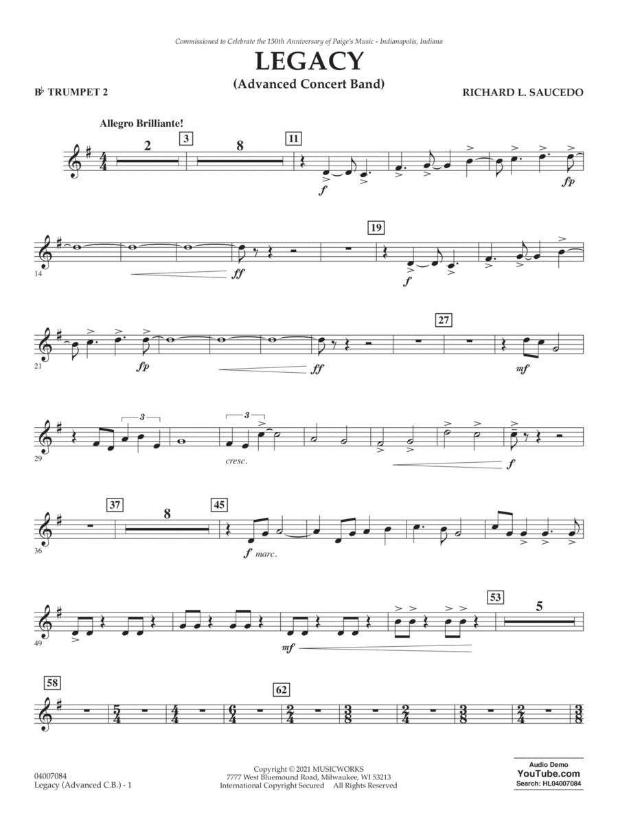 Legacy (Advanced Version) - Bb Trumpet 2