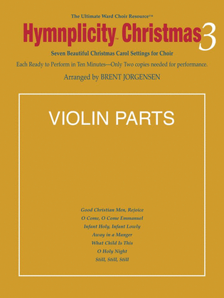 Book cover for Hymnplicity Christmas - Book 3 Violin Parts