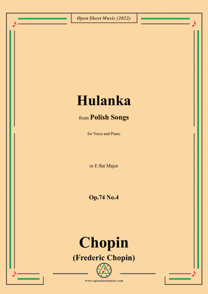 Book cover for Chopin-Hulanka(Bacchanal),in C Major,Op.74 No.4,from Polish Songs