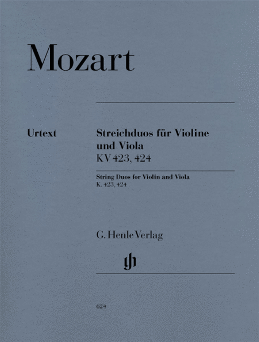 String Duos for Violin and Viola K423, 424 String Duet scores gallery preview page 1