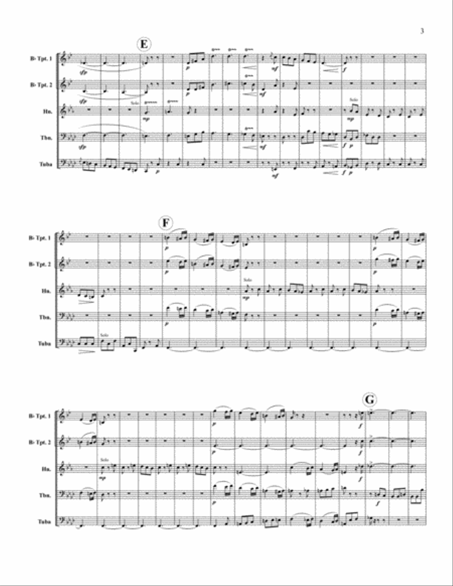 The Sorcerer's Apprentice Brass Quintet scores gallery preview page 3