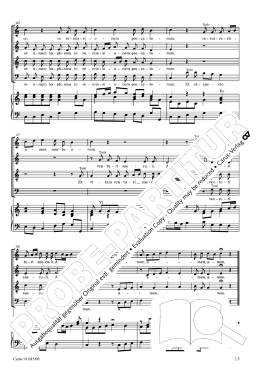 Mass in C (Missa in C) 4-Part scores gallery preview page 14