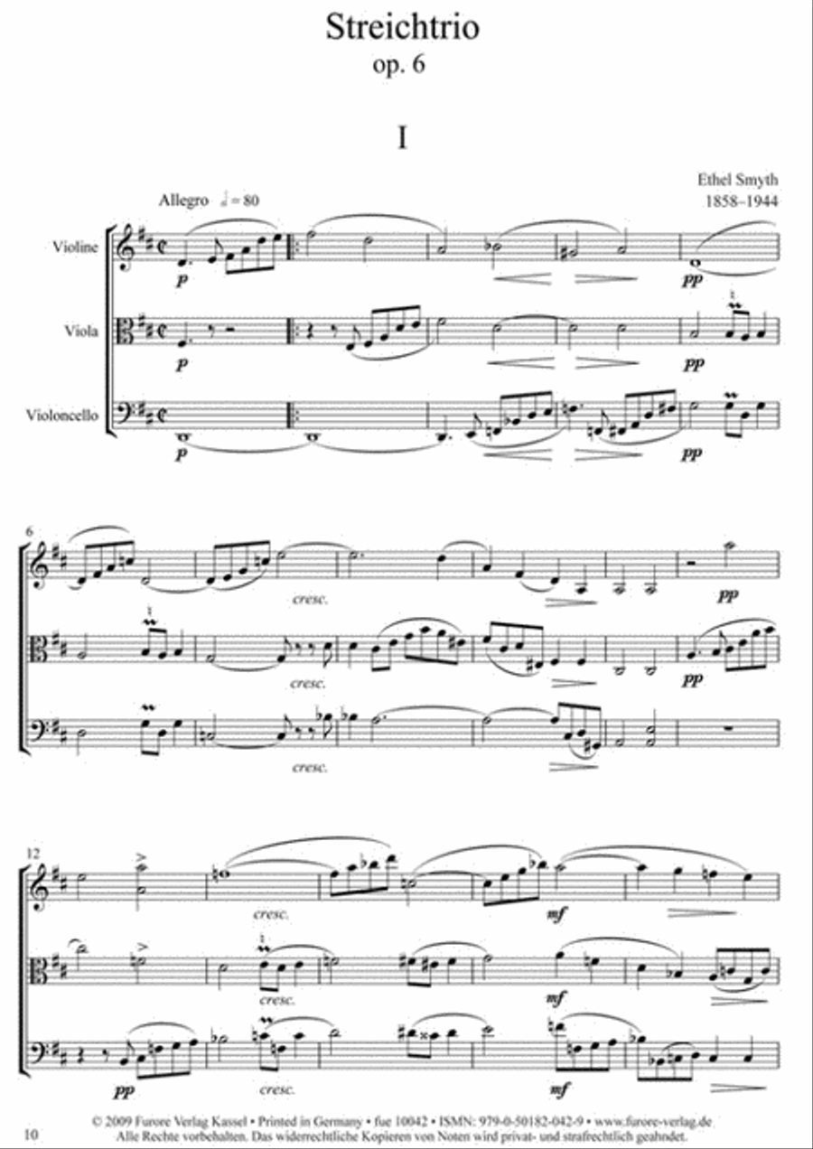 Streich Trio D-Dur op. 6 Streich Trio D-Dur op. 6 String Trio scores gallery preview page 2