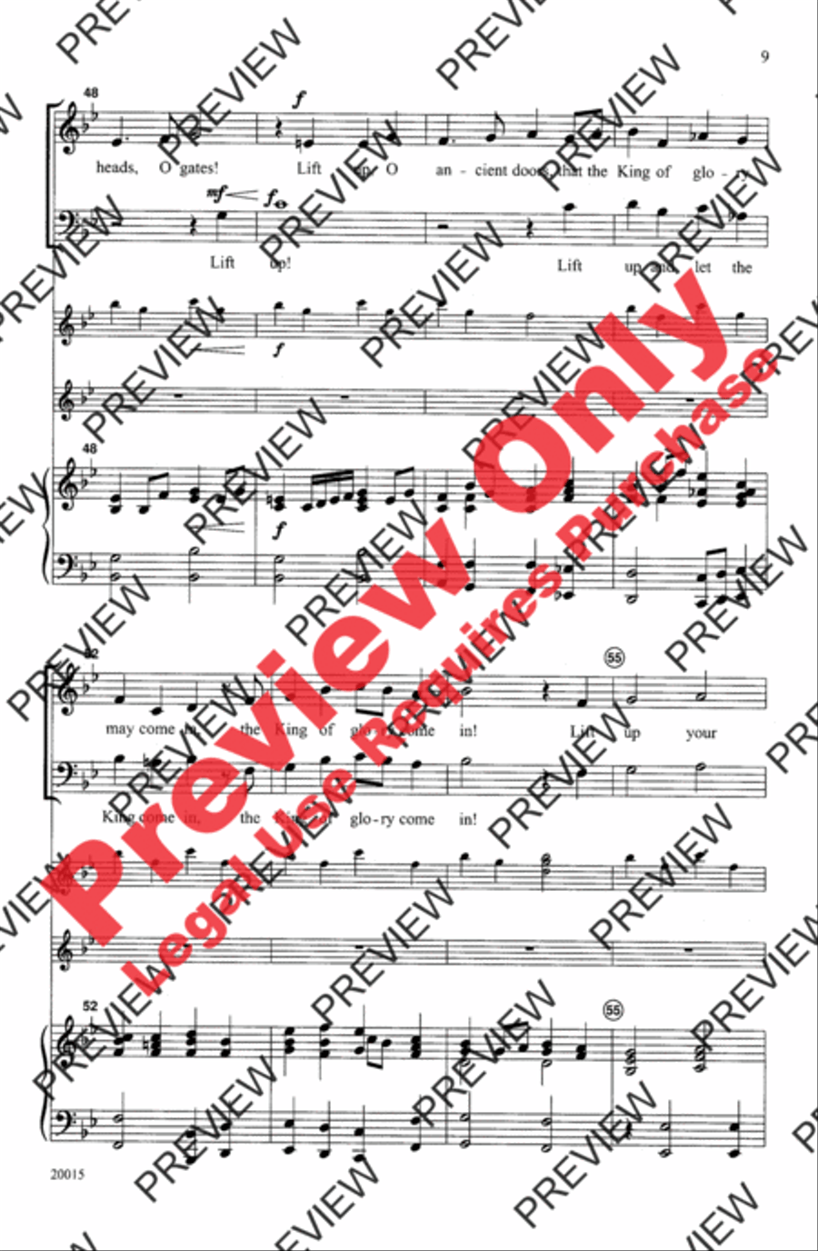 Let the King Come In! Let the King Come In! 4-Part scores gallery preview page 9