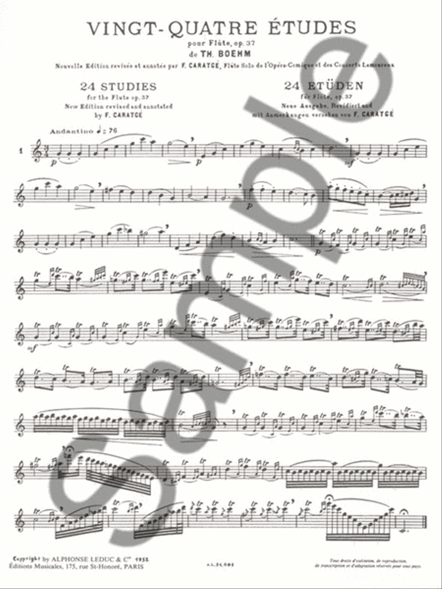 24 Studies For The Flute, Op.37 (flute) Flute Solo scores gallery preview page 2