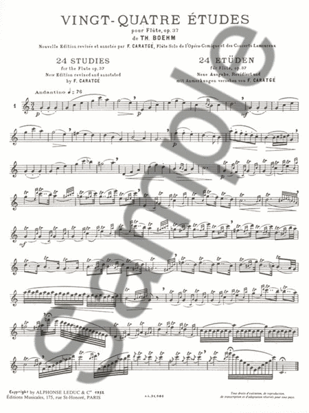 24 Studies For The Flute, Op.37 (flute)