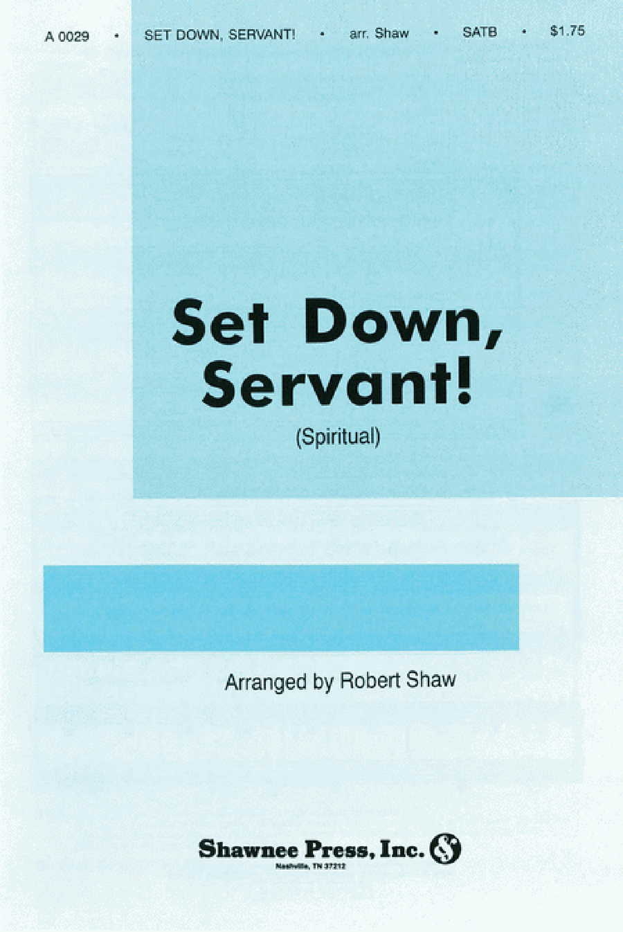 Set Down, Servant! 4-Part scores gallery preview page 1