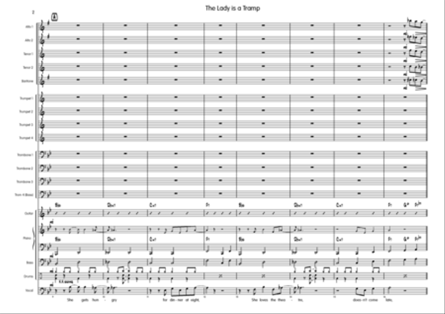 The Lady Is A Tramp The Lady Is A Tramp Big Band scores gallery preview page 4