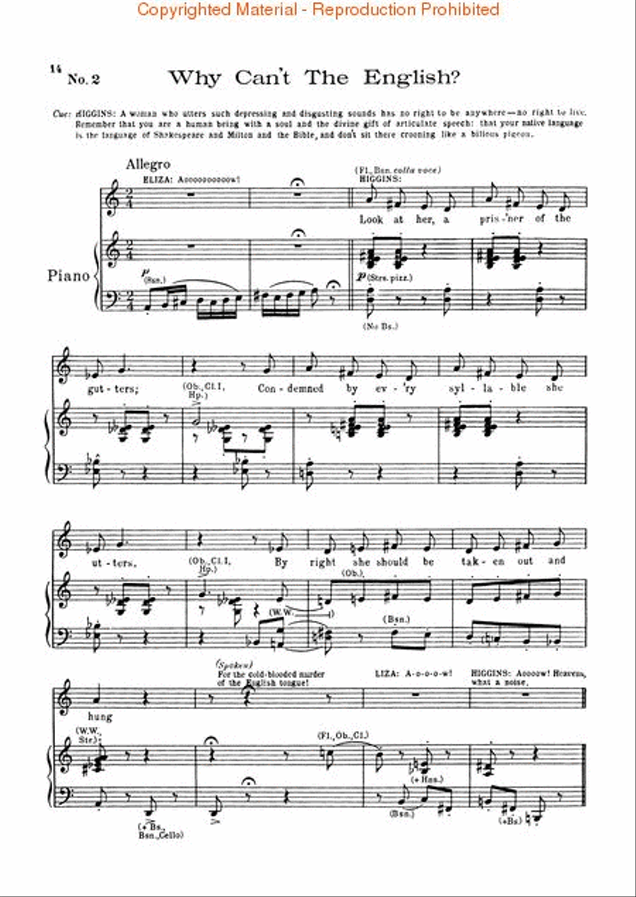 My Fair Lady Voice scores gallery preview page 3