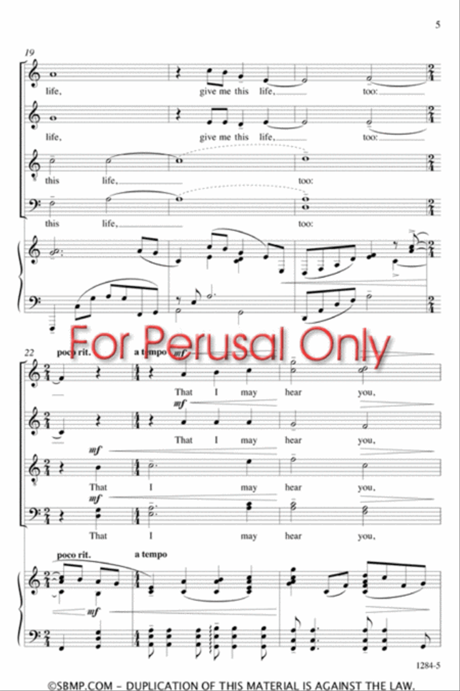 In the Silence - SATB Octavo 4-Part scores gallery preview page 4