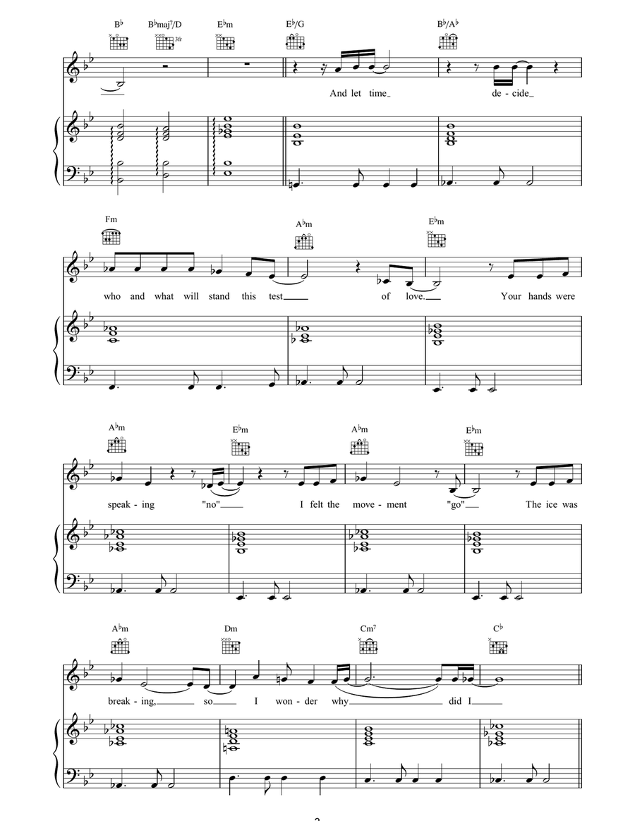 Identify Identify Piano, Vocal, Guitar scores gallery preview page 3