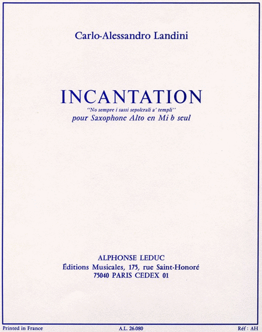 Incantation (saxophone Solo)