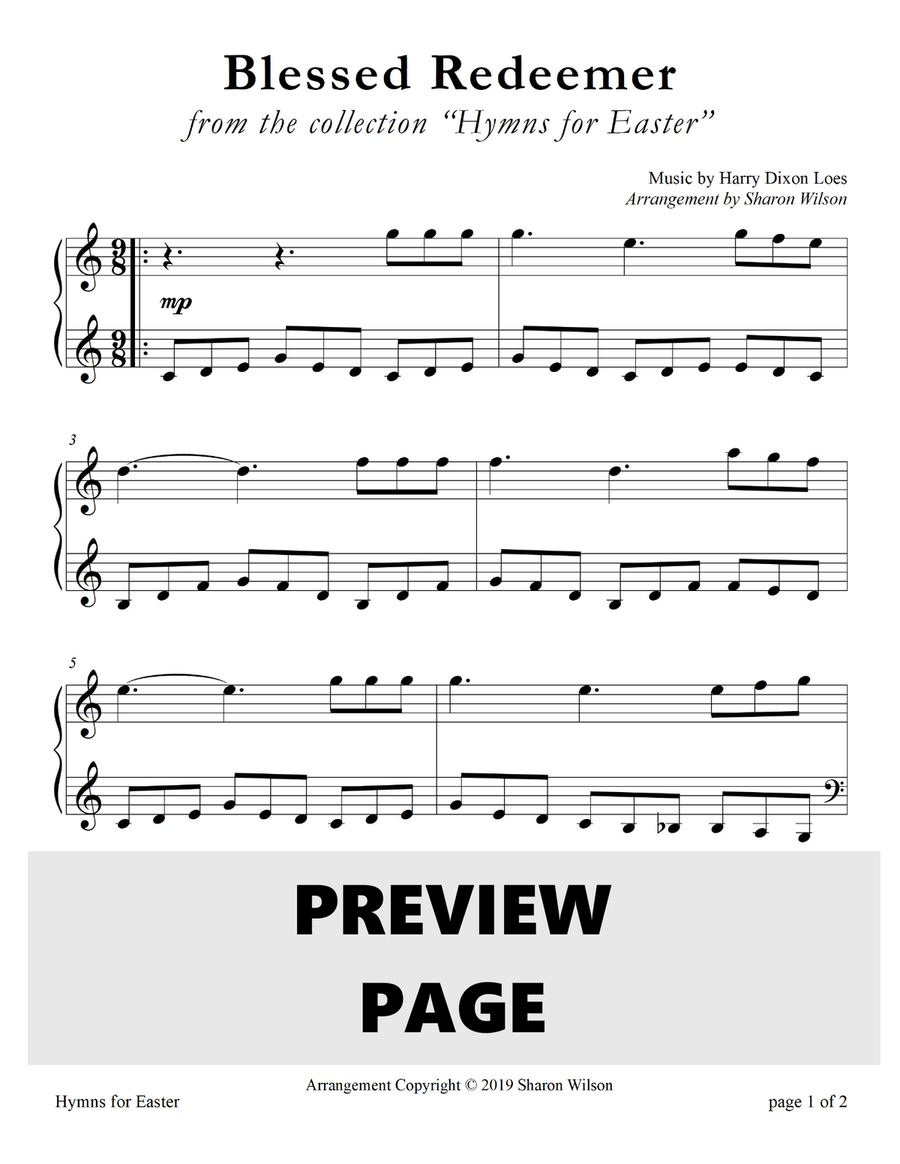 Hymns for Easter (A Collection of LARGE PRINT Two-page Hymns for Solo Piano) Piano Solo scores gallery preview page 6