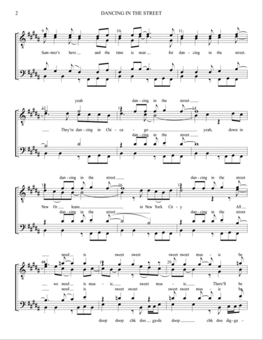Dancing In The Street TTBB scores gallery preview page 2