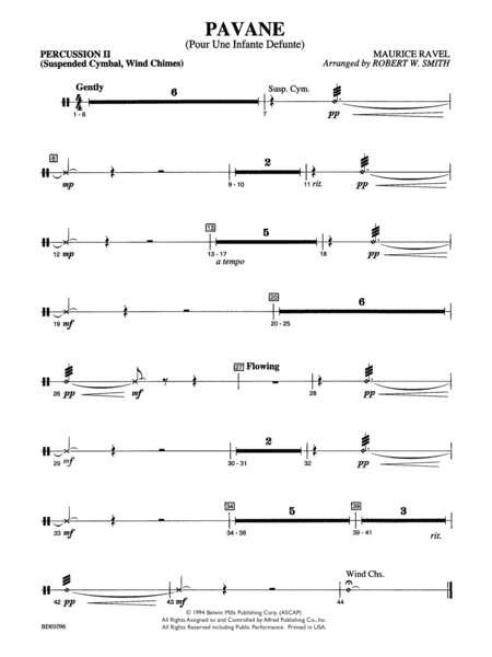 Pavane (Pour Une Infante Defunte): 2nd Percussion