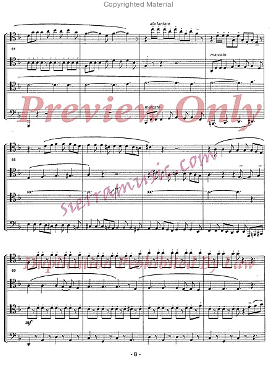 Impression Of A Parade Trombone Quartet scores gallery preview page 9