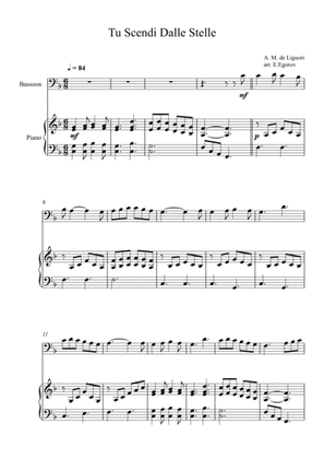 Tu Scendi Dalle Stelle, Alfons Maria de Liguori, For Bassoon & Piano