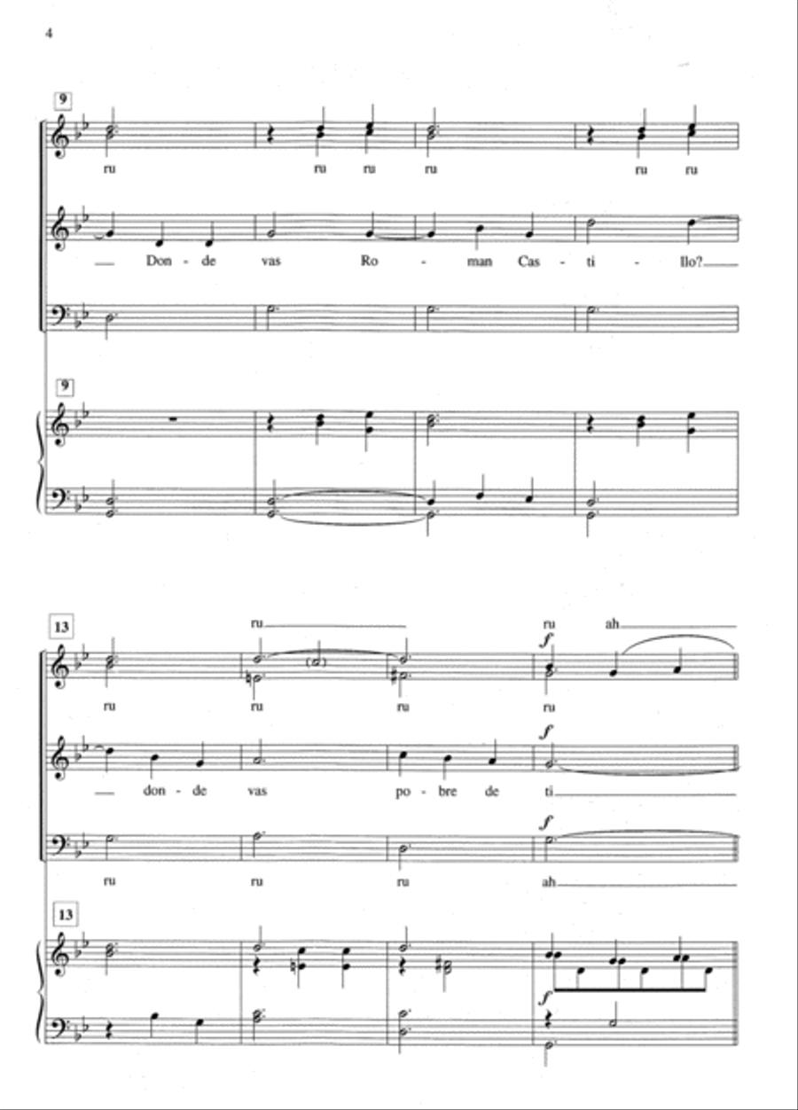 Romance de Roman Castillo 4-Part scores gallery preview page 3