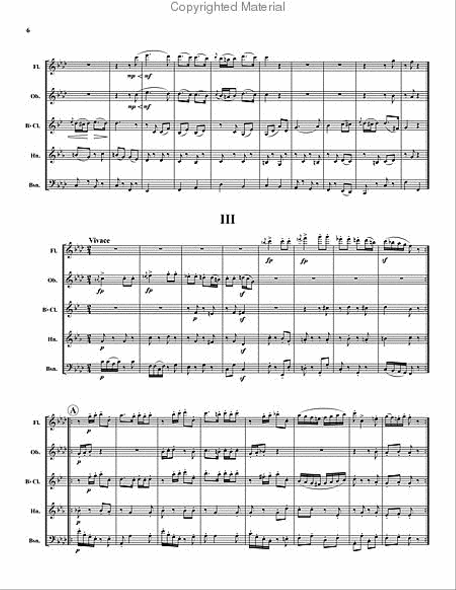Three Hungarian Dances Woodwind Quintet scores gallery preview page 4