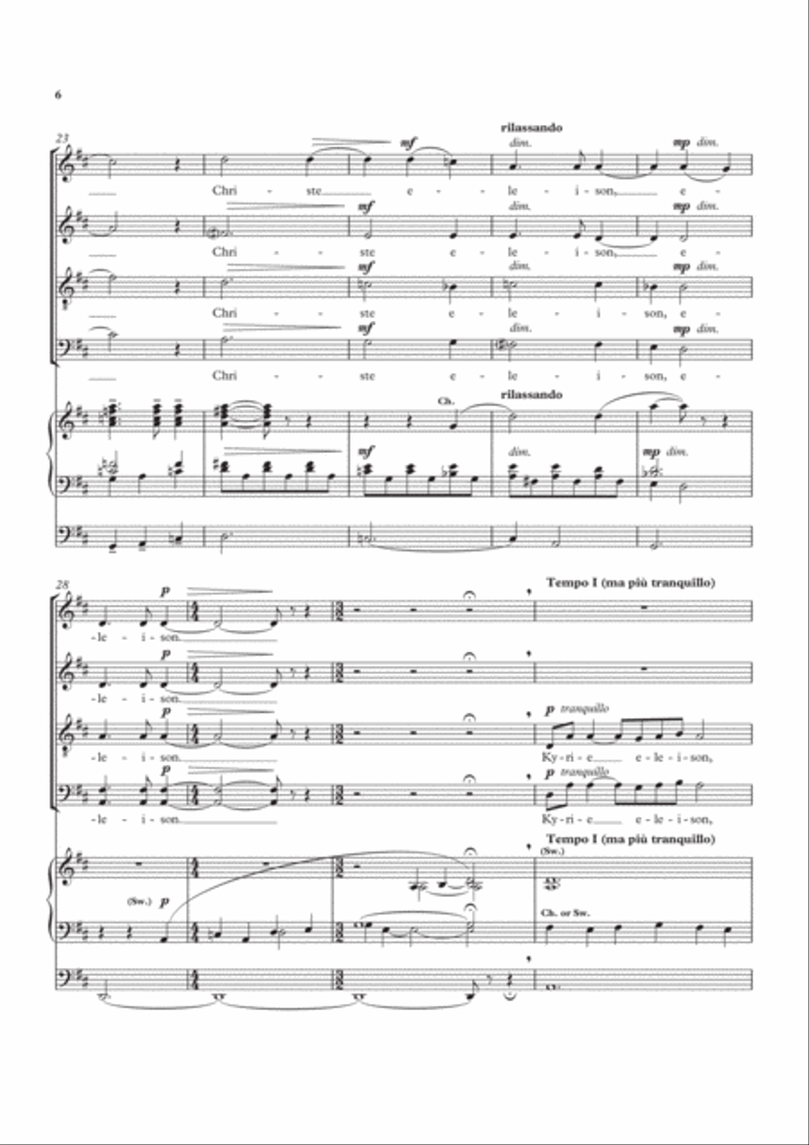 Missa Brevis 4-Part scores gallery preview page 6