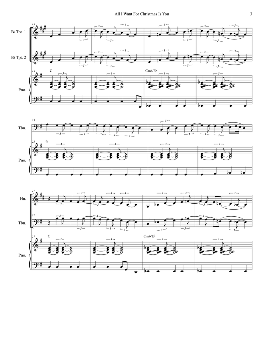 All I Want For Christmas Is You All I Want For Christmas Is You Brass Quartet scores gallery preview page 3