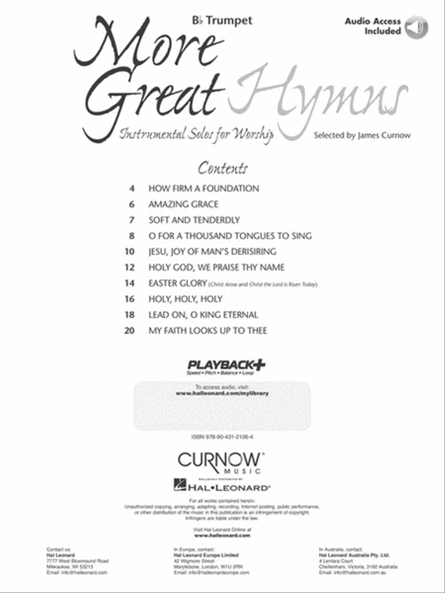 More Great Hymns B-Flat Trumpet scores gallery preview page 2