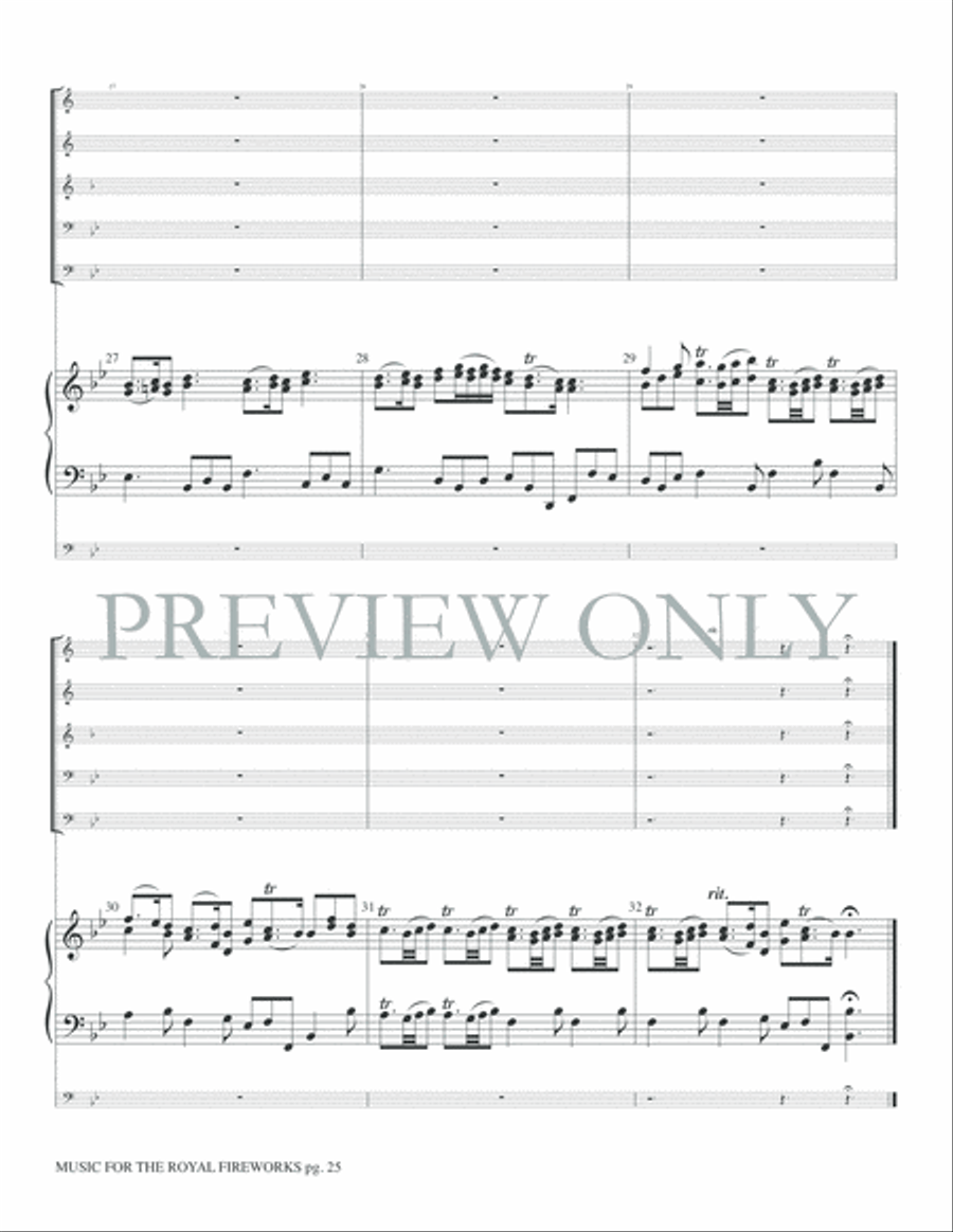 Music for the Royal Fireworks Brass Ensemble scores gallery preview page 27