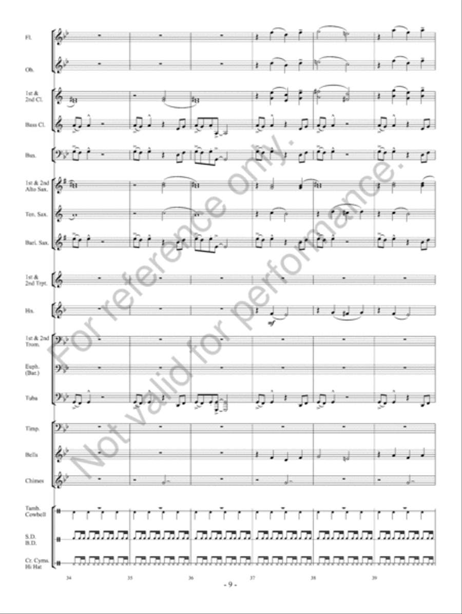 O Come All Ye Faithful Concert Band scores gallery preview page 10