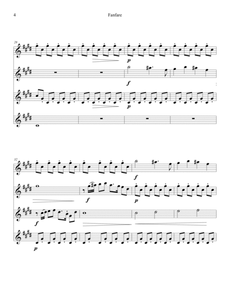 Fanfare - for Flute Quartet (2021) image number null