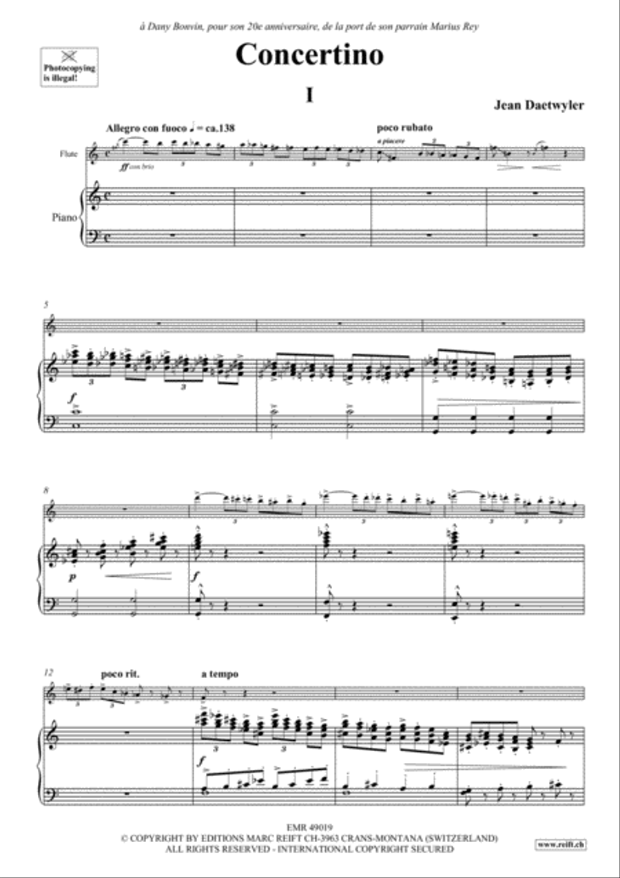 Concertino Flute Solo scores gallery preview page 4