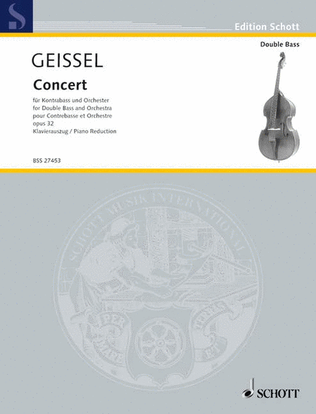 Book cover for Concert Op. 32 Double Bass and Orchestra